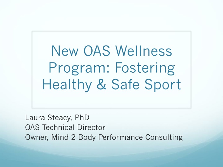 Wellness and Safe Sport Program for Athlete Development