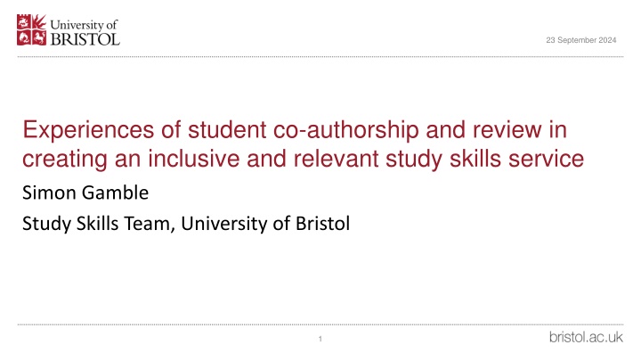 Empowering Student Co-authorship for Inclusive Study Skills Service