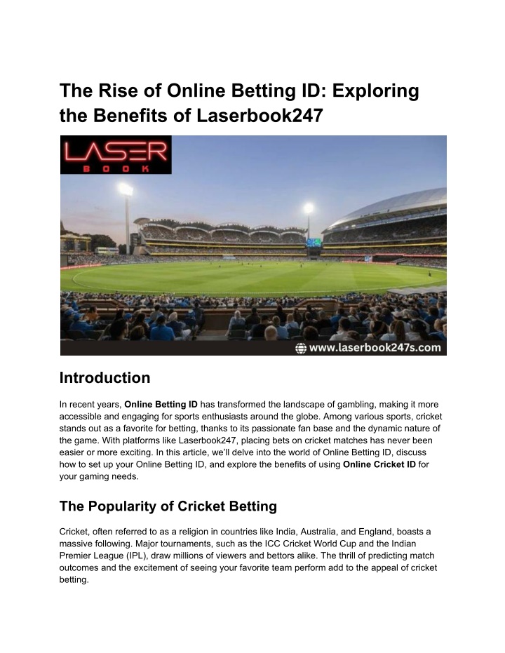 the rise of online betting id exploring n.w