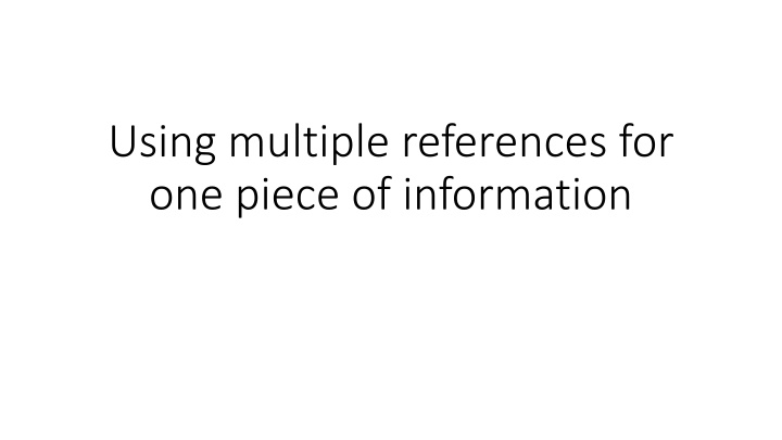 Utilizing Multiple References in Academic Writing