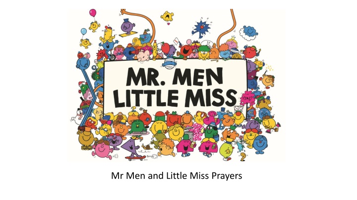 Creative Prayer Using Mr. Men and Little Miss Characters