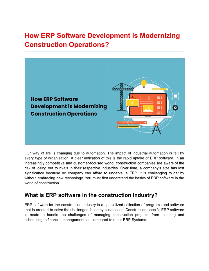 how erp software development is modernizing n.w
