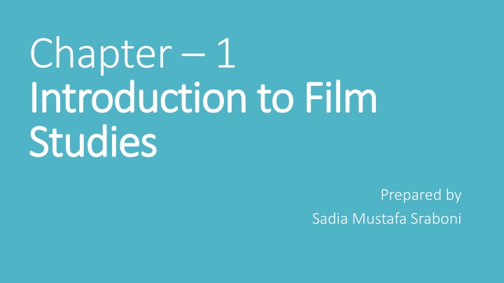 Chapter – 1 Introduction to Film Studies
