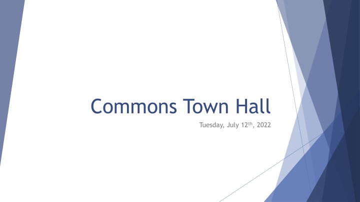 Overview of Yolo Commons Town Hall Statistics