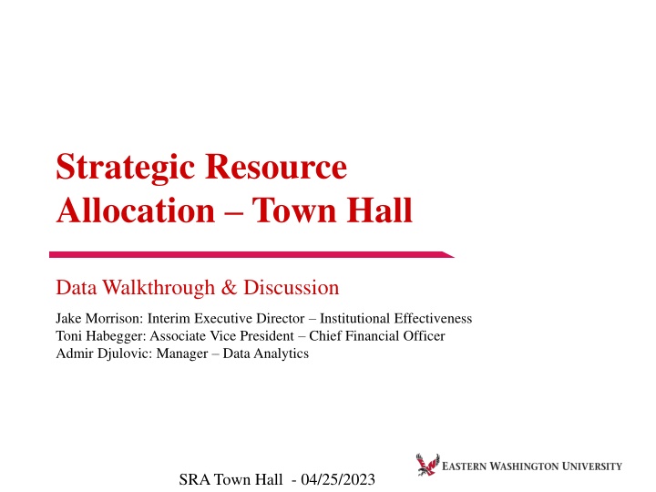 Strategic Resource Allocation Town Hall Data Overview