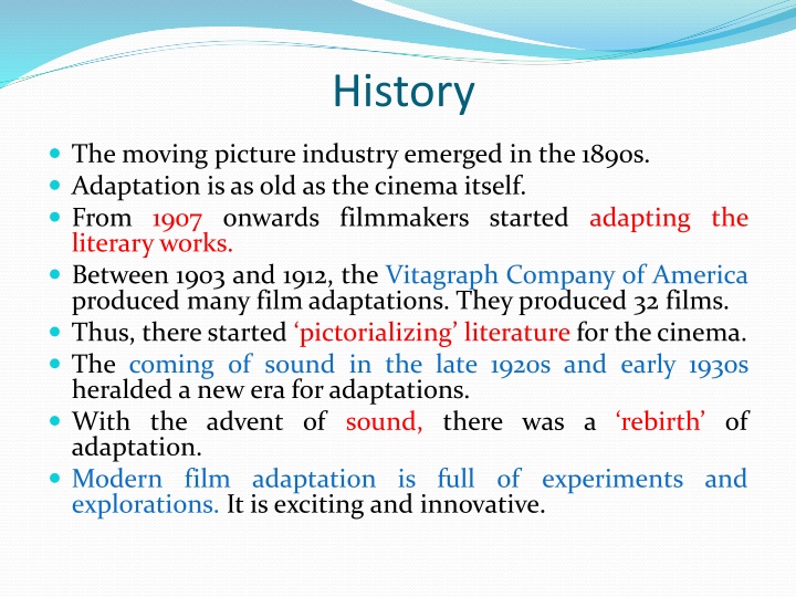Evolution of Film Adaptations: From Silent Cinema to Modern Innovations