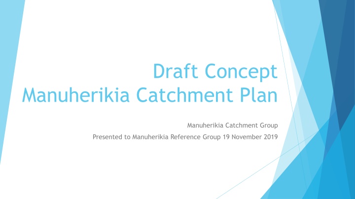 Manuherikia Catchment Management Plan Overview