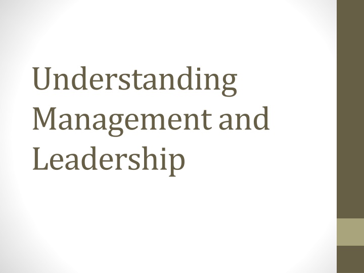 Management and Leadership Dynamics