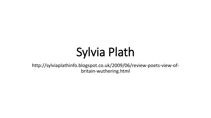 Analysis of Sylvia Plath's Poem 
