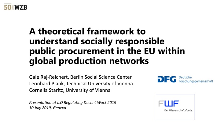 Socially Responsible Public Procurement in EU Global Production Networks