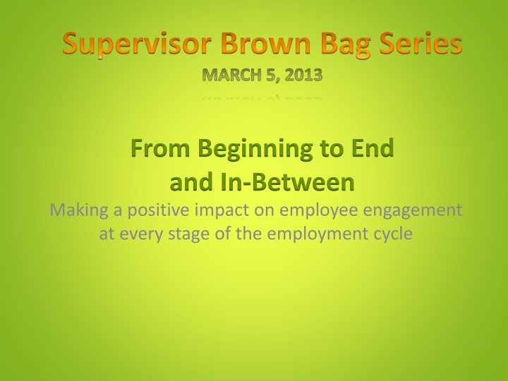Employee Engagement and Trust Building in the Workplace