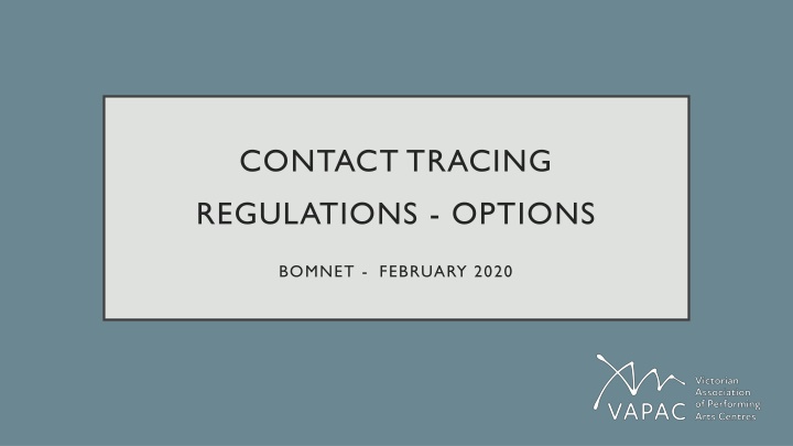 Contact Tracing Regulations and Compliance Guidelines, February 2020