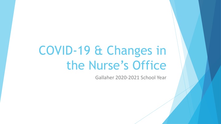 Changes in Nursing Office Procedures for the 2020-2021 School Year Due to COVID-19