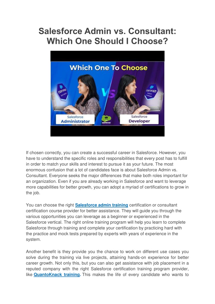 salesforce admin vs consultant which one should n.w