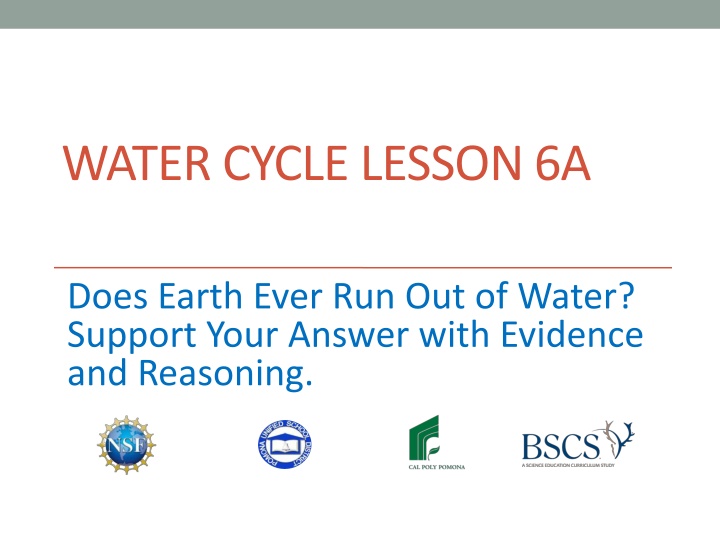 Does Earth Ever Run Out of Water? Exploring the Water Cycle