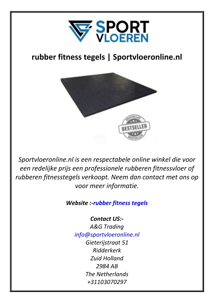 rubber fitness tegels sportvloeronline nl n.w