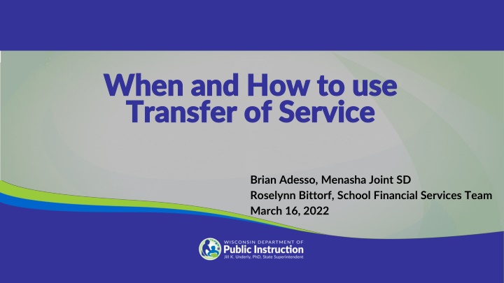 Transfer of Service (TOS) in Wisconsin School Districts