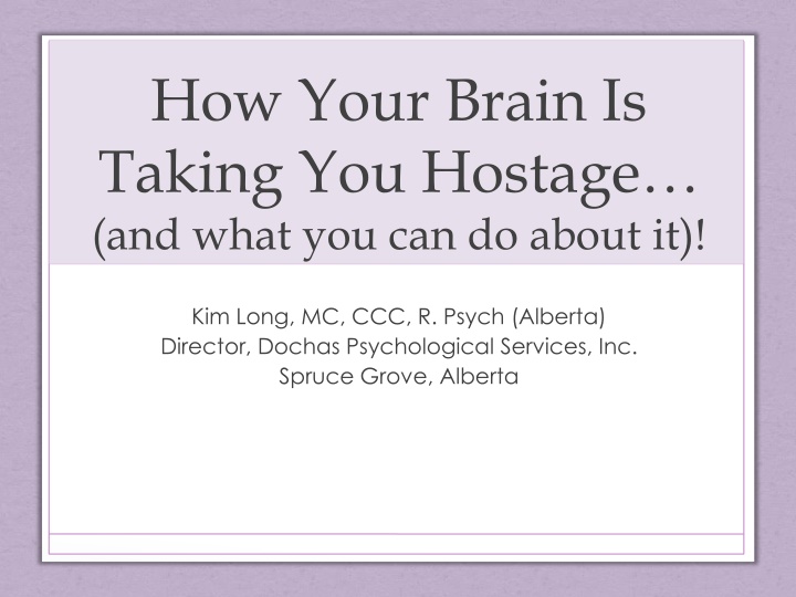 How Your Brain Influences You: Strategies for Control