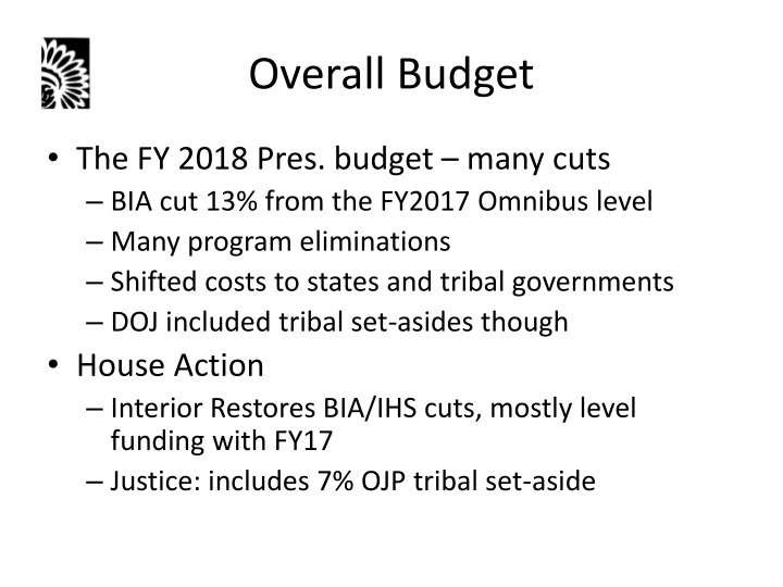 Challenges and Recommendations for FY 2018 Budget Allocation