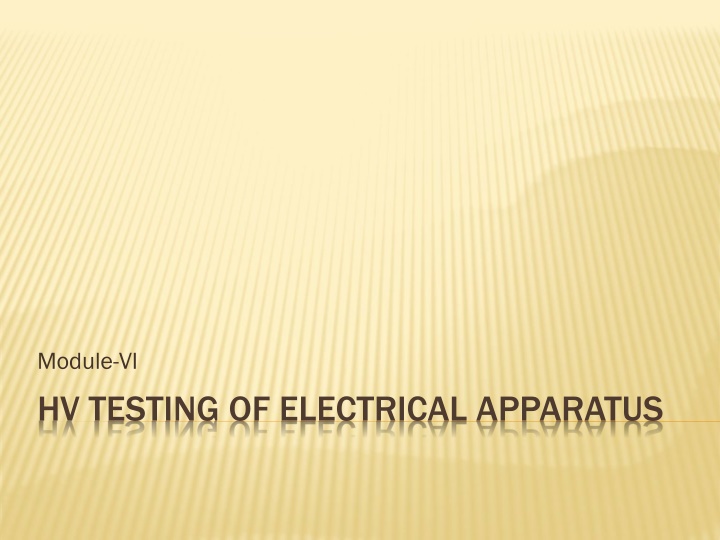 High Voltage Testing of Electrical Apparatus: Terminology, Test Facilities, and Procedures