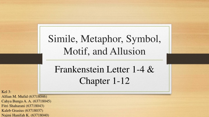 Literary Devices in Frankenstein: Analysing Simile, Metaphor, Symbol, Motif, and Allusion