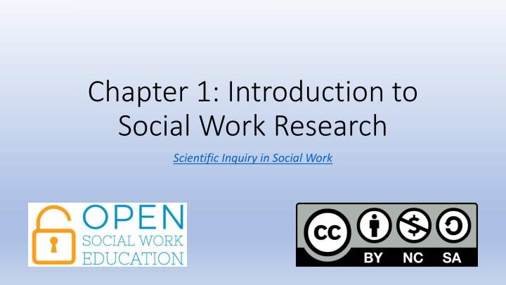 Social Work Research and Evidence-Based Practice