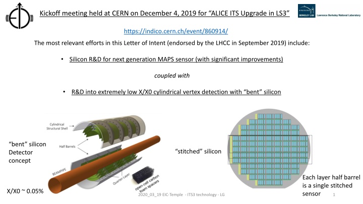 Update on ALICE ITS Upgrade Efforts at CERN