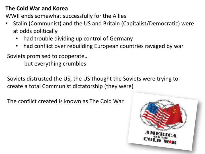 The Cold War and Its Impact: Truman Doctrine, Marshall Plan, and Iron Curtain