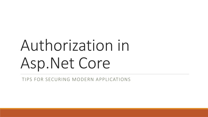 Authorization in Modern Applications