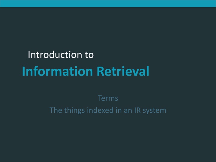 Information Retrieval Techniques