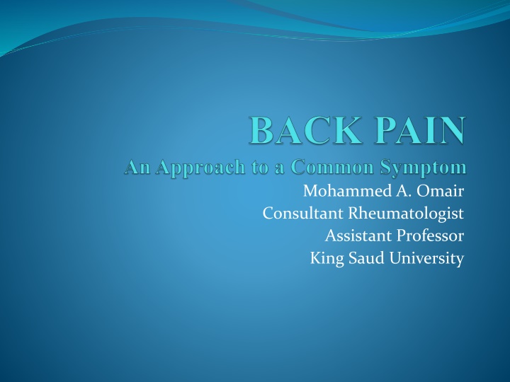 Managing Low Back Pain: A Comprehensive Approach for Different Patient Profiles