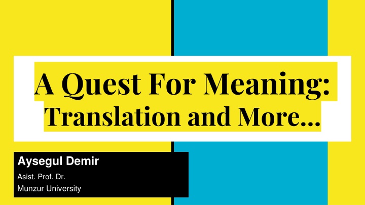 Language Structures in English and Turkish