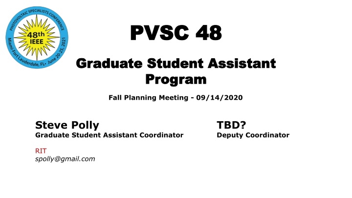 Insights into PVSC Graduate Student Assistant Program Planning