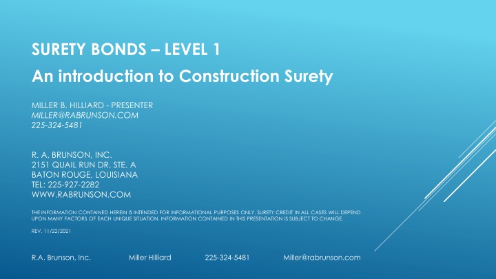 Construction Surety Bonds