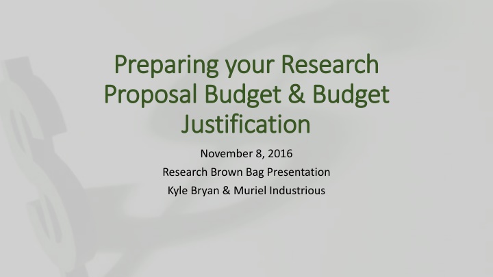 Effective Budget Planning for Research Proposals