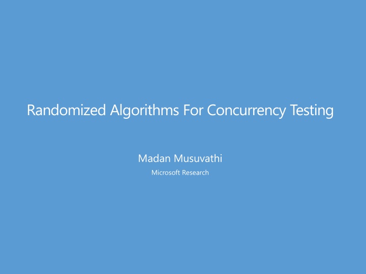 Challenges and Solutions in Concurrency Testing with Randomized Algorithms