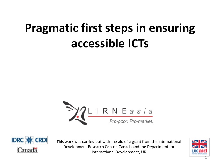Enhancing Accessibility in ICTs with International Support