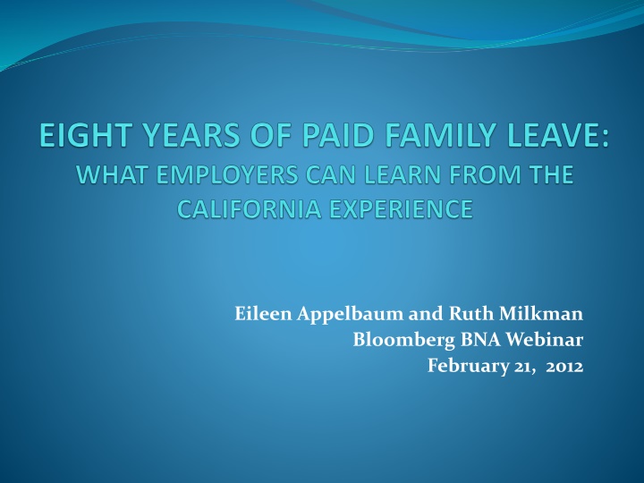 California's Paid Family Leave Program
