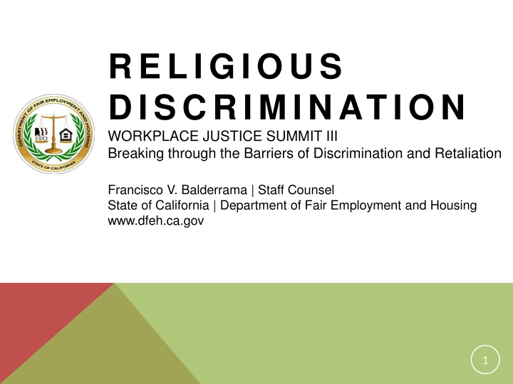 Religious Discrimination Laws in California Workplace