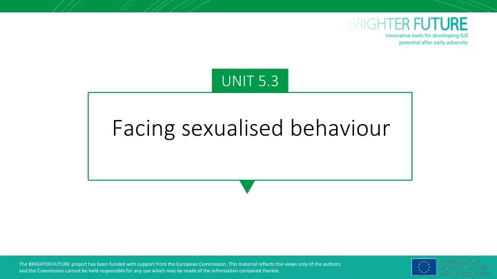 Addressing Sexualised Behaviors in Schools