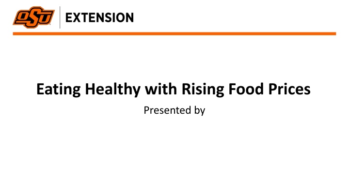 Eating Healthy with Rising Food Prices
