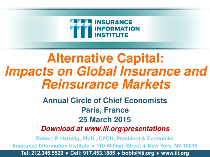 Global Impacts of Alternative Capital on Insurance and Reinsurance Markets