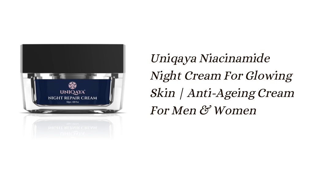 uniqaya niacinamide night cream for glowing skin l.w