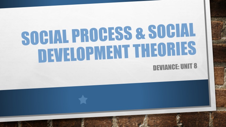 Social Learning Theories and Control Mechanisms