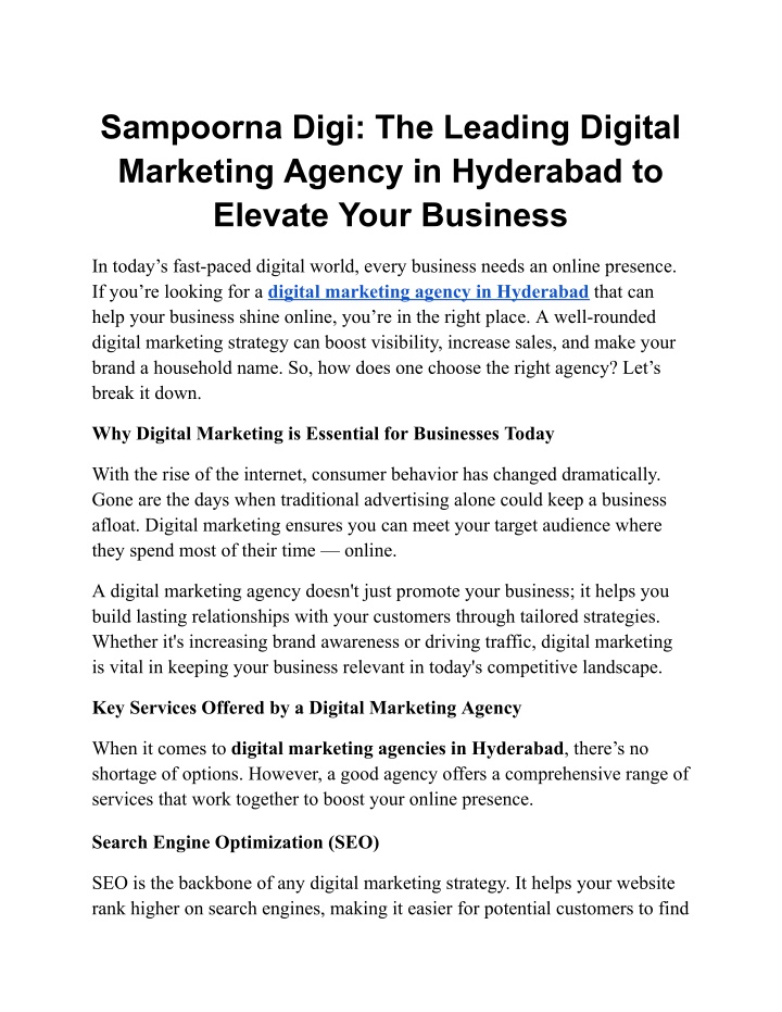 sampoorna digi the leading digital marketing n.w