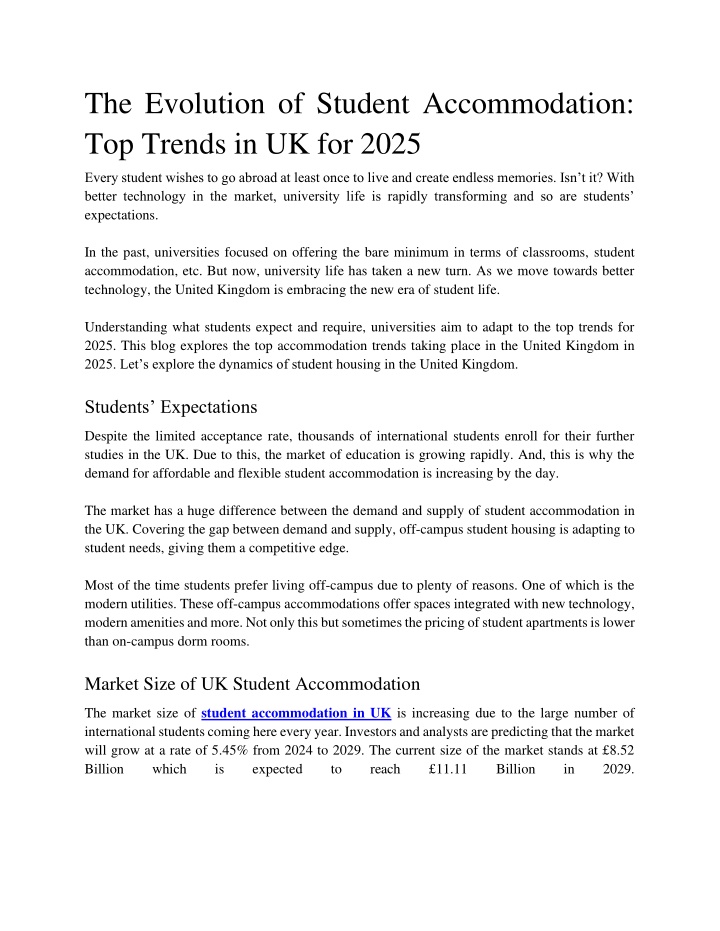 the evolution of student accommodation top trends n.w