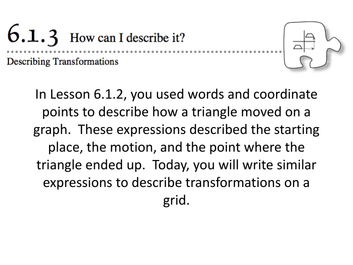 Transformations on a Grid