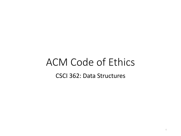 Professional Ethics and Responsibilities in Computer Science