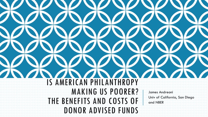 The Impact of Donor Advised Funds on American Philanthropy