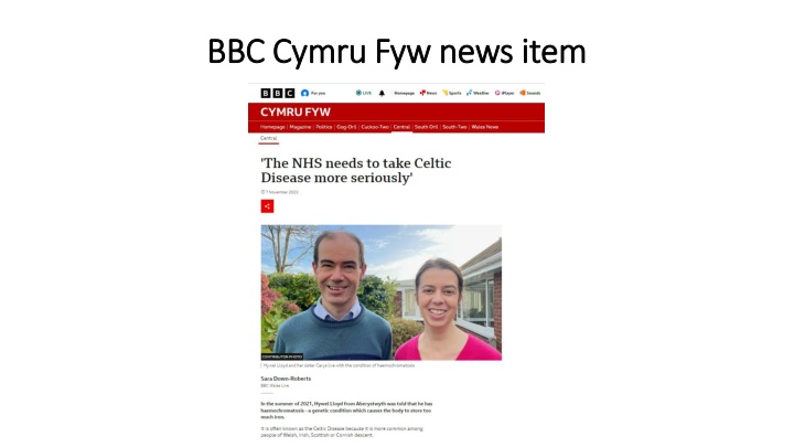 Managing Genetic Haemochromatosis Through Blood Donation: Opportunities and Challenges in Aberystwyth